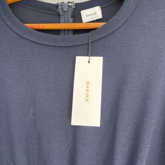 Sheike Mirage Navy Long Sleeve Dress | Size 6 - Picture 6 of 7